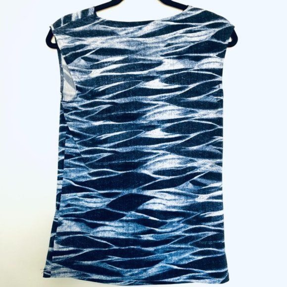 Michael Kors Blue Print Sleeveless- Size Small - Picture 11 of 11